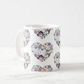 Retro Halloween Geister und Kürbisherzen Kaffeetasse (Vorderseite Links)