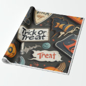 Retro Halloween Geschenkpapier (Ungerollt)