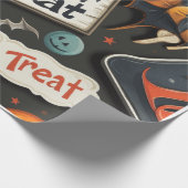 Retro Halloween Geschenkpapier (Ecke)