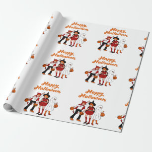 Retro-halloween Geschenkpapier