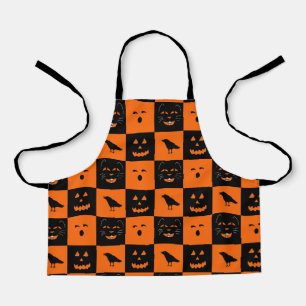 Retro-Halloween-Gesicht Aprschürze Schürze