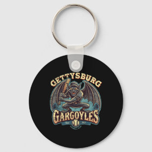 Retro Halloween Gettsyburg Gargoyles Mini League Schlüsselanhänger