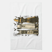 Retro Halloween Ghost French Bulldog Gothic Png Geschirrtuch (Vertikal)