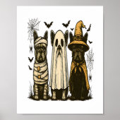 Retro Halloween Ghost French Bulldog Gothic Png Poster (Vorne)