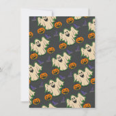 Retro Halloween Ghost Poster Party Einladung (Rückseite)