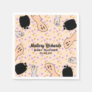 Retro Halloween Ghost Unsere kleine Boo Baby Dusch Serviette