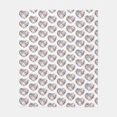 Retro Halloween Ghosts mit Roller Blades Fleecedecke (Vorderseite)