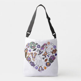 Retro Halloween Ghosts mit Roller Blades Tragetaschen Mit Langen Trägern