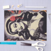 Retro Halloween Goth Button-Up Seidenpapier (Handwerk)