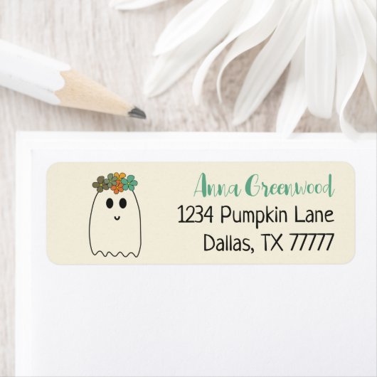 Retro Halloween Groovy Rücksendeadresse der 70er J (Insitu)