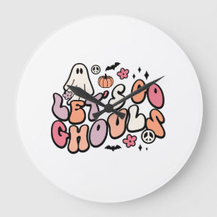 Retro Halloween Große Wanduhr