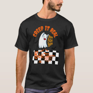 Retro Halloween Grusel es echt Vintage Geist Hallo T-Shirt