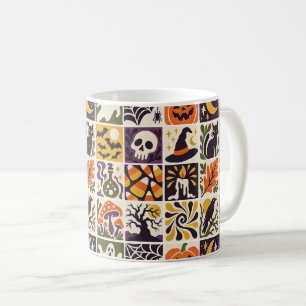 Retro-Halloween-Grusel-Icons Kaffeetasse