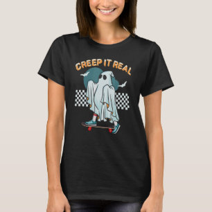 Retro Halloween Grusel ist echt Vintage Geist Hall T-Shirt