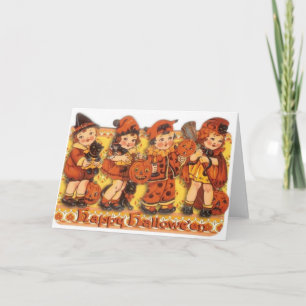 Retro Halloween-Gruß-Karte Karte