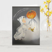 Retro Halloween Grußkarte Karte (Gelbe Blume)