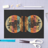 Retro Halloween Happy Haunting Spuk House Seidenpapier (Handwerk)