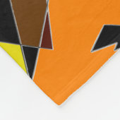 Retro Halloween Hexe Abstrakt Fleecedecke (Ecke)