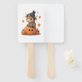 Retro Halloween Highland Cow 2 Fächer (Vorne und Hinten)