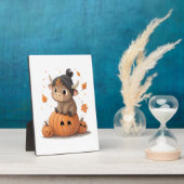 Retro Halloween Highland Cow 2 Fotoplatte (Seite)