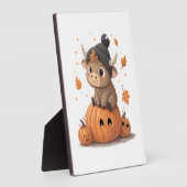 Retro Halloween Highland Cow 2 Fotoplatte (Seite)