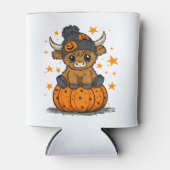 Retro Halloween Highland Cow Dosenkühler (Vorderseite)