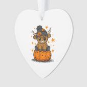 Retro Halloween Highland Cow Ornament (Vorderseite)