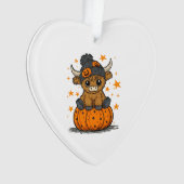Retro Halloween Highland Cow Ornament (Vorderseite)