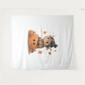 Retro Halloween Highland Cow Wandteppich (Vorderseite (Horizontal))