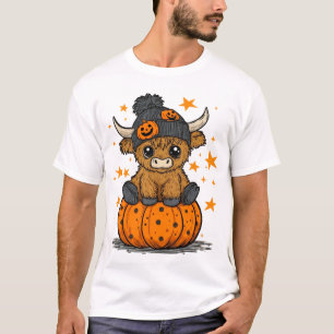 Retro-Halloween-Hochlandkuh T-Shirt