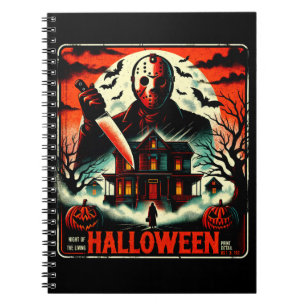 Retro Halloween Horror Night 80er Slasher Vibes Notizblock