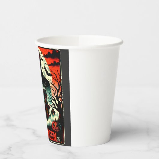 Retro Halloween Horror Night 80er Slasher Vibes Pappbecher (Links)