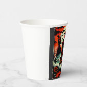 Retro Halloween Horror Night 80er Slasher Vibes Pappbecher (Rechts)