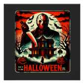 Retro Halloween Horror Night 80er Slasher Vibes Poster (Vorderseite)