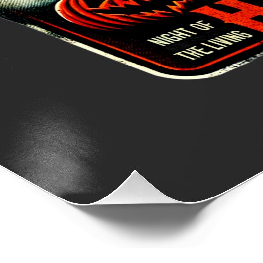 Retro Halloween Horror Night 80er Slasher Vibes Poster (Ecke)