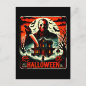 Retro Halloween Horror Night 80er Slasher Vibes Postkarte (Vorderseite)