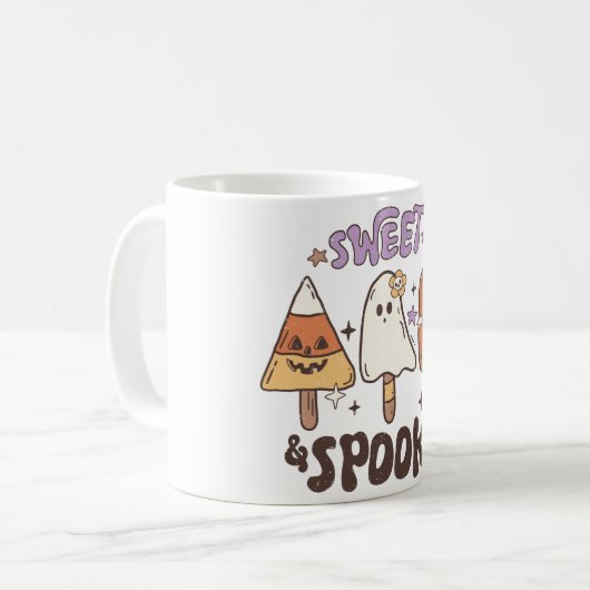 Retro Halloween Ice Cream Kaffeetasse (Vorderseite Links)