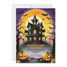 Retro Halloween Invitation Day of Haunting Spirits