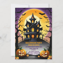 Retro Halloween Invitation Day of Haunting Spirits Einladung