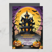 Retro Halloween Invitation Day of Haunting Spirits Einladung (Vorne/Hinten)