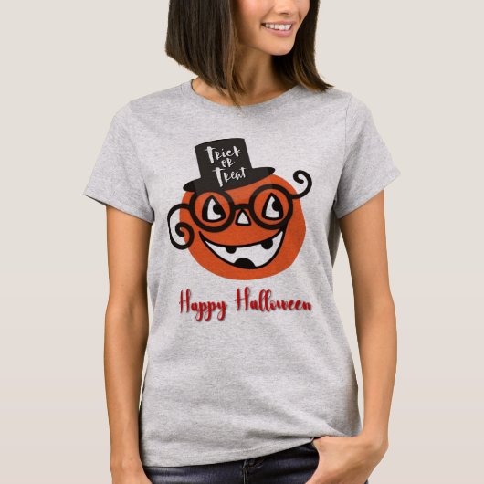 Retro Halloween Jack-o-Laterne T - Shirt (Vorderseite)