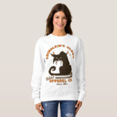 Retro Halloween Katze Grimalkin Orange Black Sweatshirt (Vorne ganz)