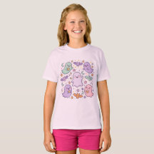 Retro-Halloween-Kinder-T-Shirt, Rose Spooky