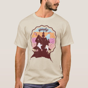 Retro-Halloween-Kostüm Grusel-Haus Geist T-Shirt
