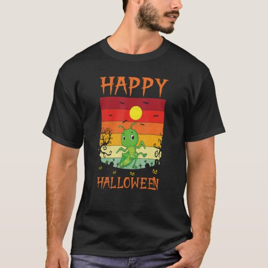 Retro Halloween Kostüm Matching Grasshopper Hallo T-Shirt (Vorderseite)