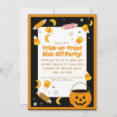 Retro-Halloween-Kostüm oder Trunk- oder Leckerei-P Einladung (Vorderseite)
