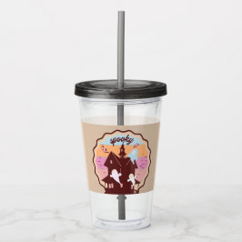 Retro Halloween Kostüm Spooky Spuk House Ghost Acryltrinkbecher