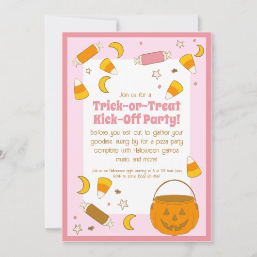 Retro-Halloween-Kostümkostüm Party oder Kotro oder Einladung (Vorderseite)