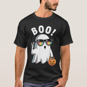 Retro-Halloween-Kürbis-Spaß Geist Boo T-Shirt