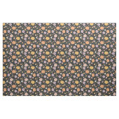 Retro-Halloween-Kürbisse und Blumenmuster Stoff (Fat Quarter (45,7 x 55,9 cm))